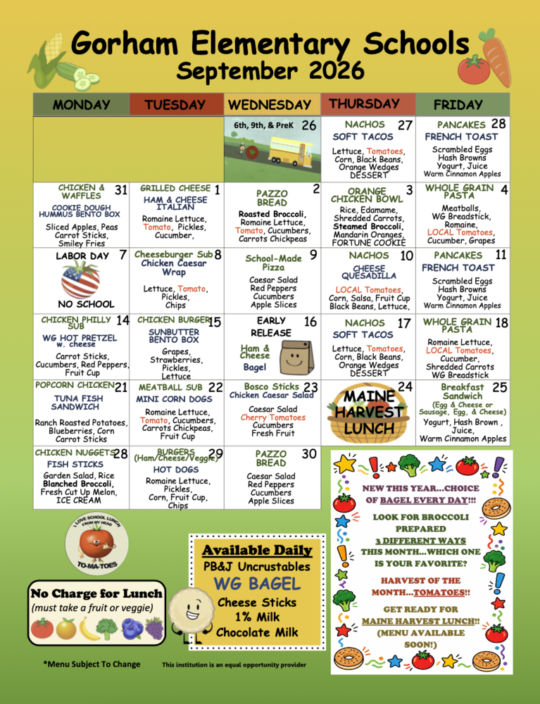 September Menu