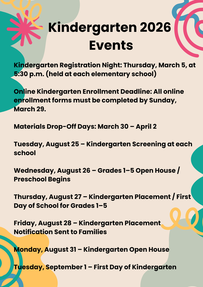 Incoming Kindergarten Events