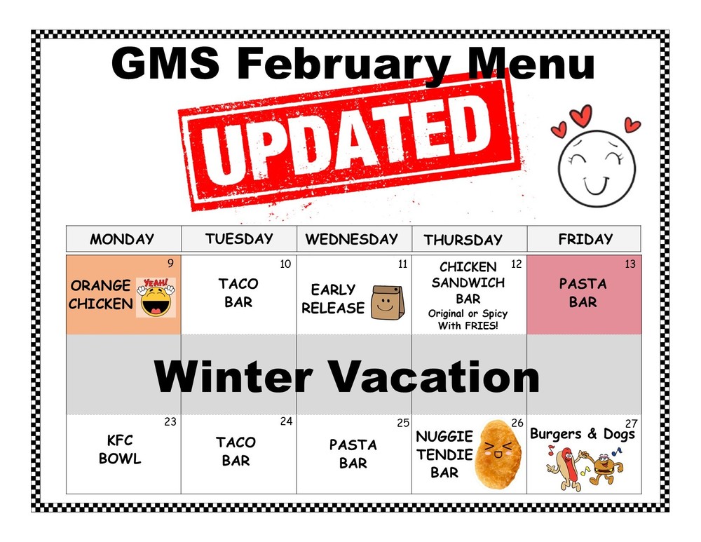 Feb Menu