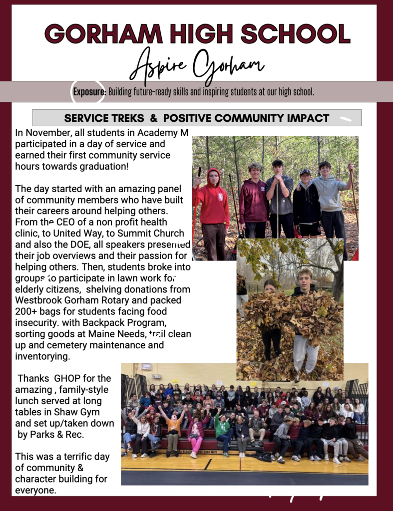 Aspire Gorham Newsletter