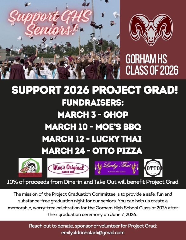 Flyer - Project Grad GHS Class of 2026 Restaurant Fundraisers March (1) (1)