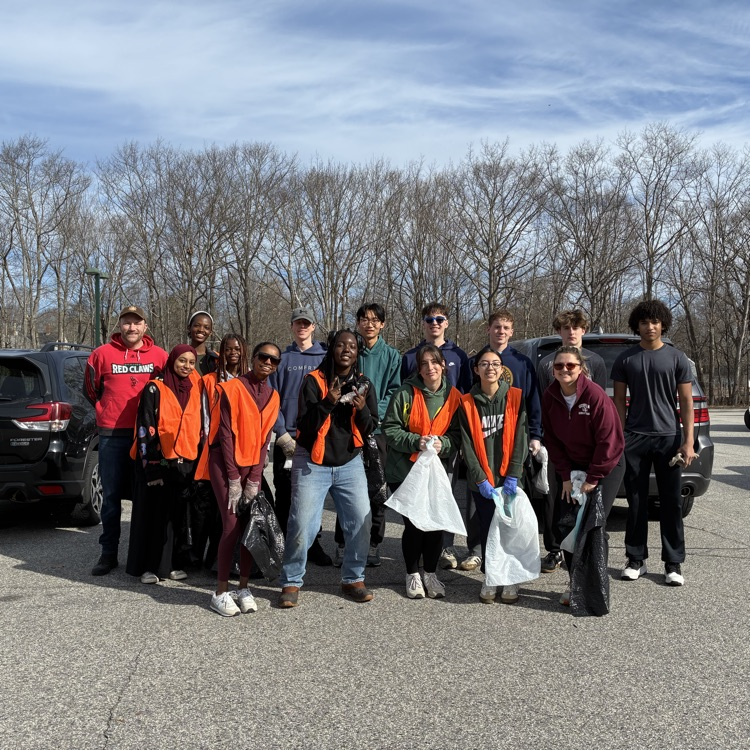 Tennis team at Gorham Cleans Up