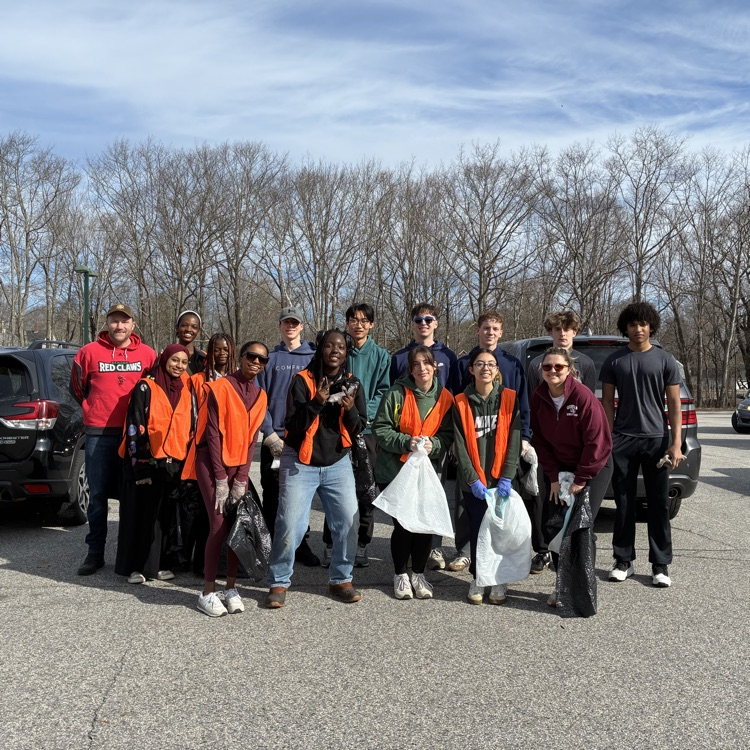 Tennis team at Gorham Cleans Up