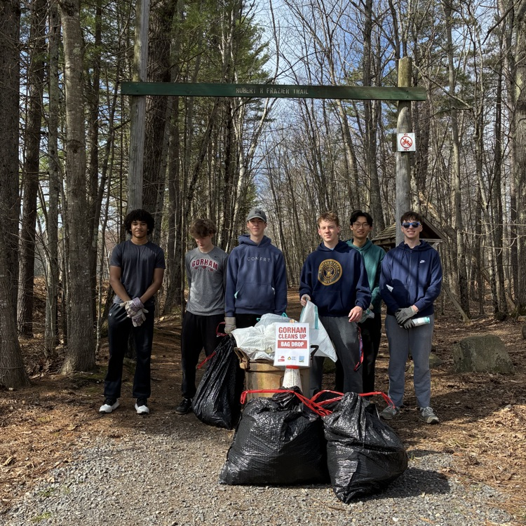 Tennis team at Gorham Cleans Up
