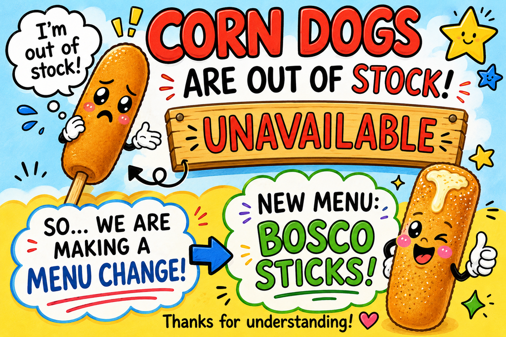 Menu Change for 6/8