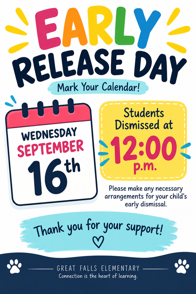 Wednesday is an Early Release Day!!!