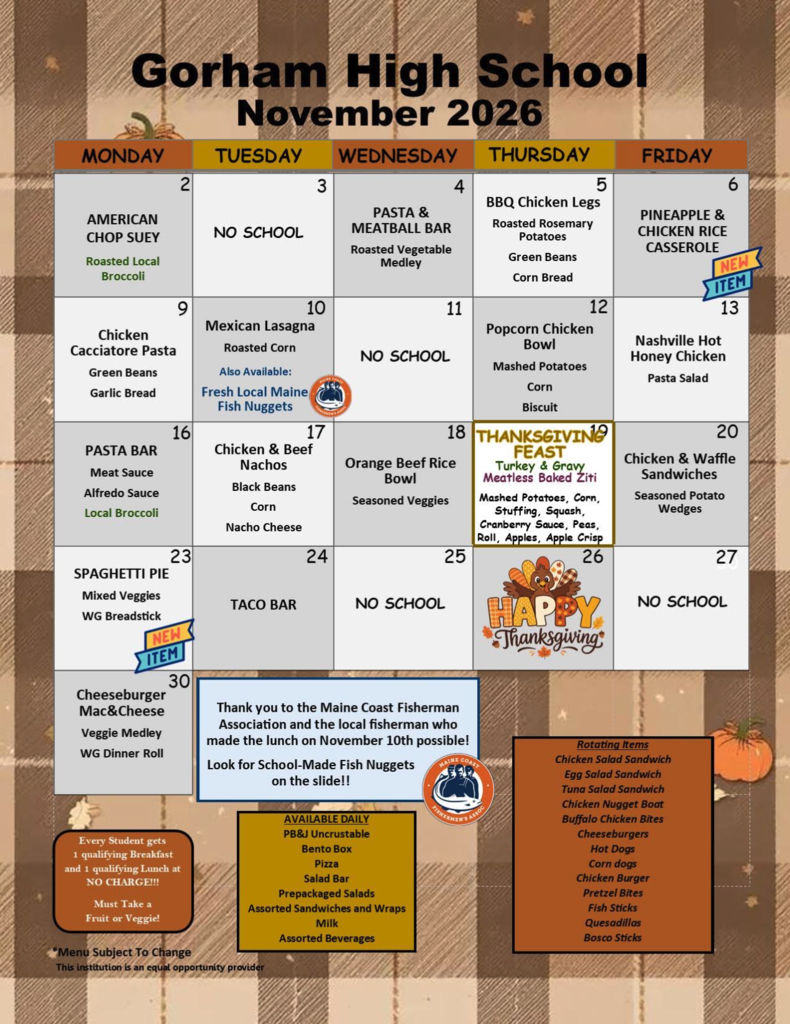 November menu
