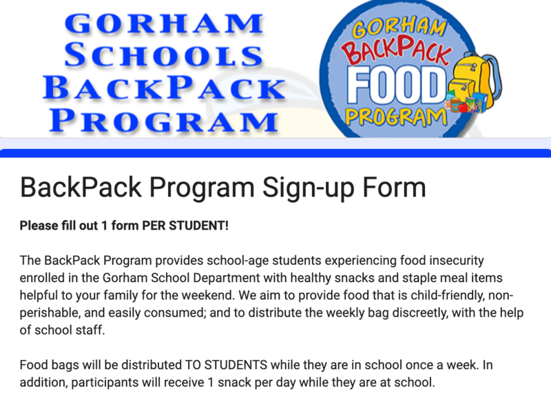 BackPack Program