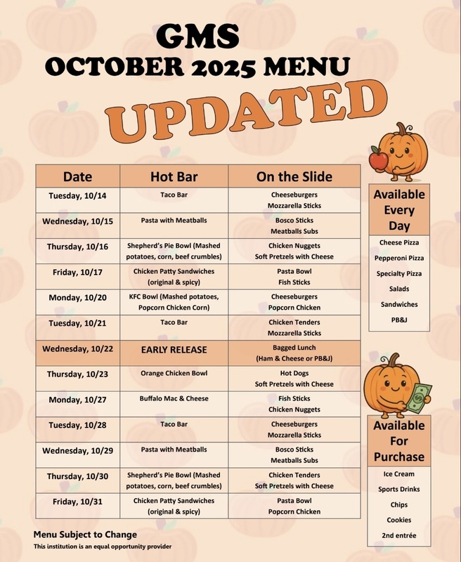 October Menu