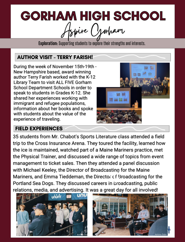 Aspire Gorham Newsletter
