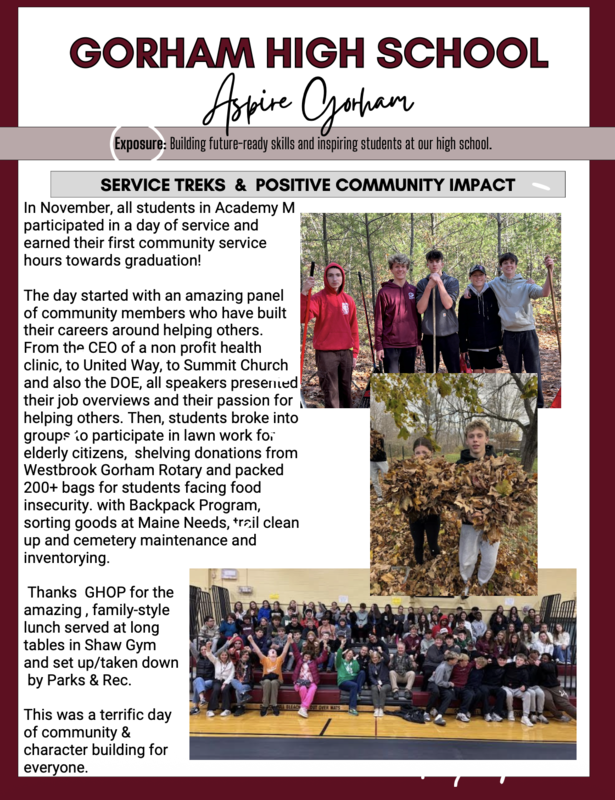 Aspire Gorham Newsletter