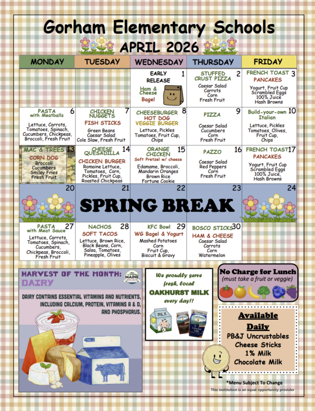 April Menu