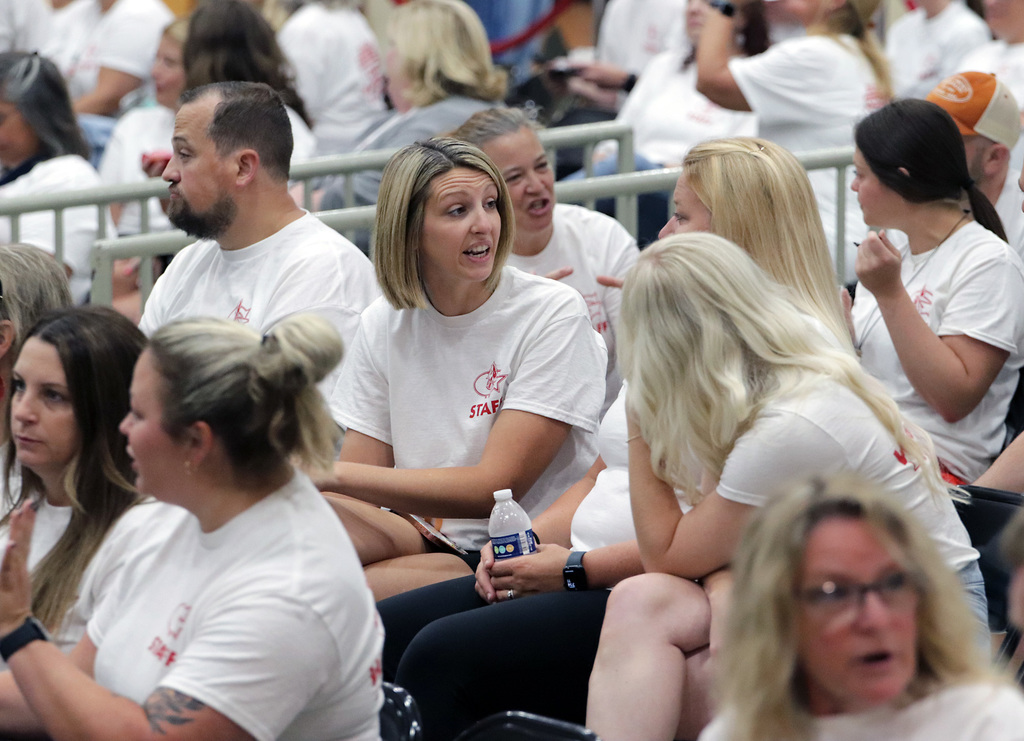 teachers smiling