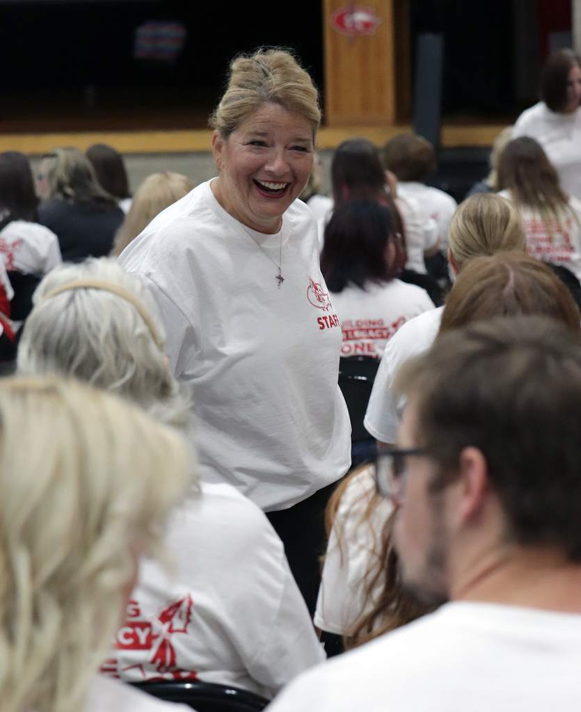 teachers smiling