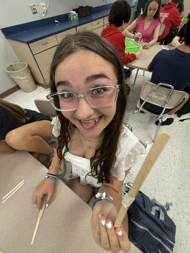Mrs. Reitter’s (Shelanskey) Science class made inquiries and observations when given a set of supplies. Students tried to build the biggest standing tower!