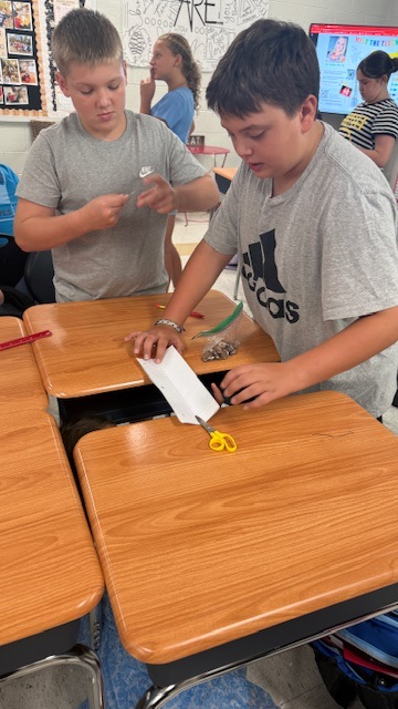 GMS students participate in a team building stem challenge!