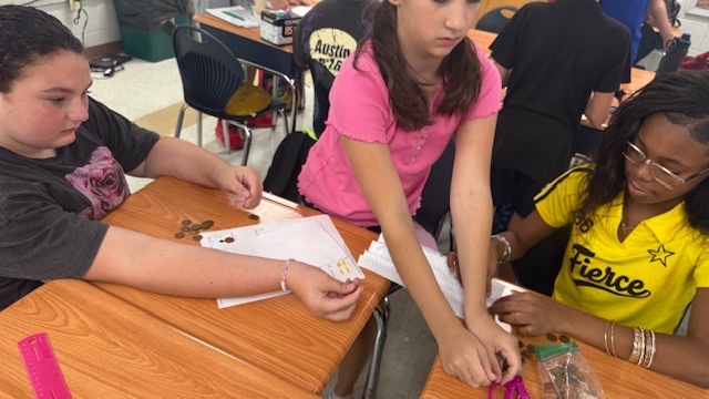 GMS students participate in a team building stem challenge!