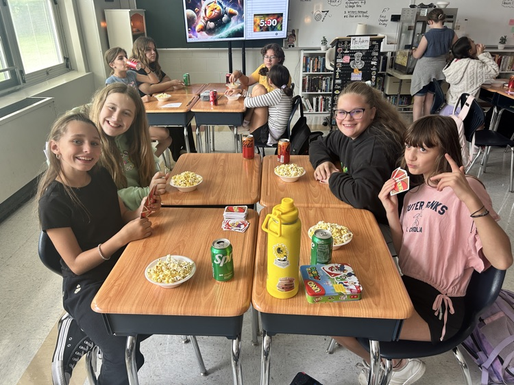 Congratulations to our GMS students who reached the top level in the summer reading challenge! They celebrated their success with a Popcorn & Pop party!