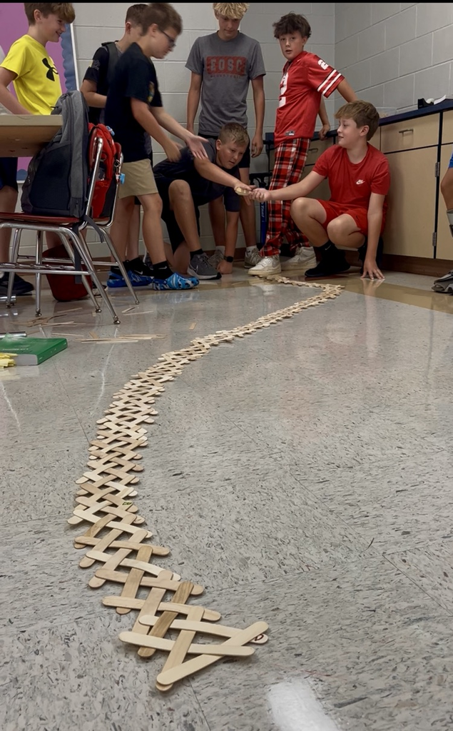 GMS students in Ms. Verschoor’s class put their persistence to the test during the Popsicle Stick Chain Reaction Challenge!