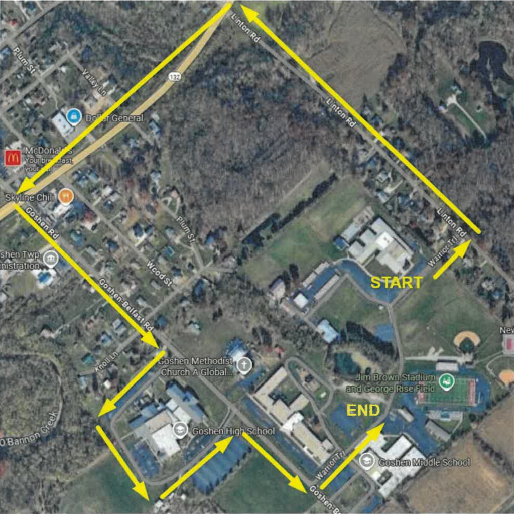 homecoming parade route