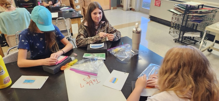 🎨 Our GMS art students are getting creative with texture and color! They’ve been hard at work felting wool to design beautiful landscape scenes. We’re so proud of their artistic talent and imagination!