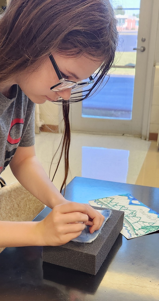 🎨 Our GMS art students are getting creative with texture and color! They’ve been hard at work felting wool to design beautiful landscape scenes. We’re so proud of their artistic talent and imagination!
