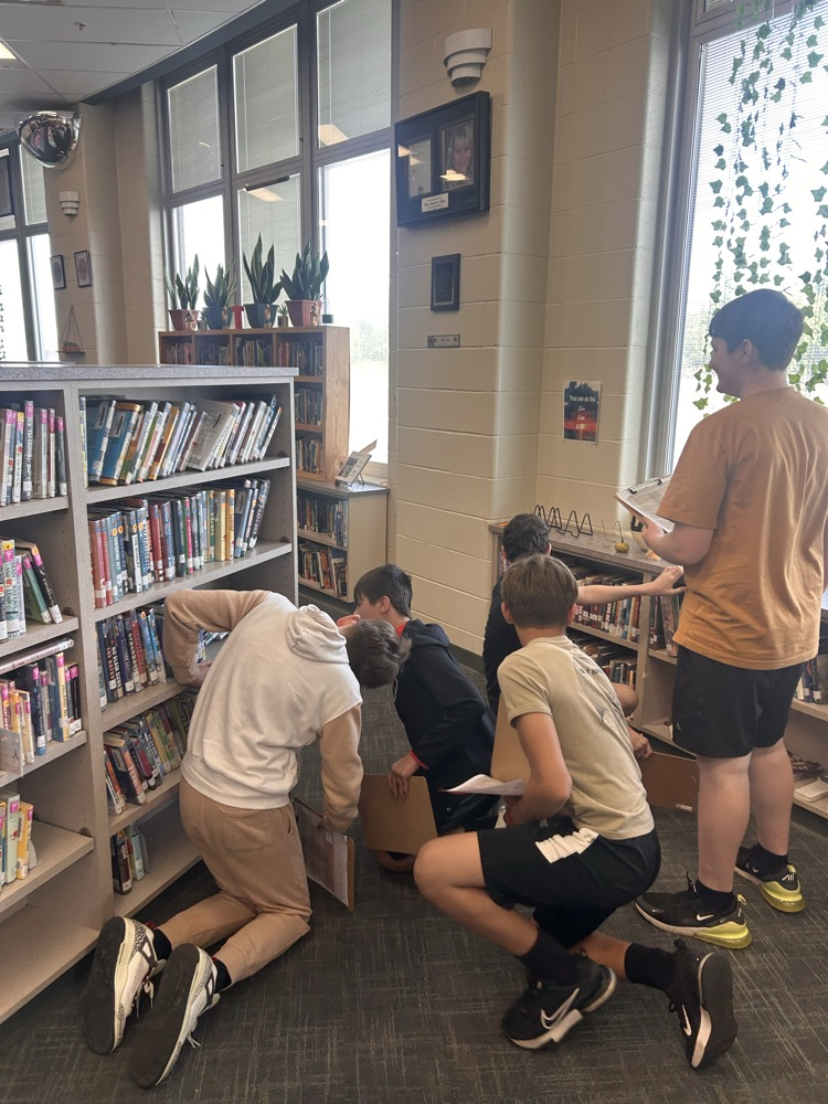 📚 GMS students put their detective skills to the test during a library scavenger hunt! 🔍 From tracking down genres and authors to matching call numbers (and more!), they had a fun and engaging way to explore every corner of the library.