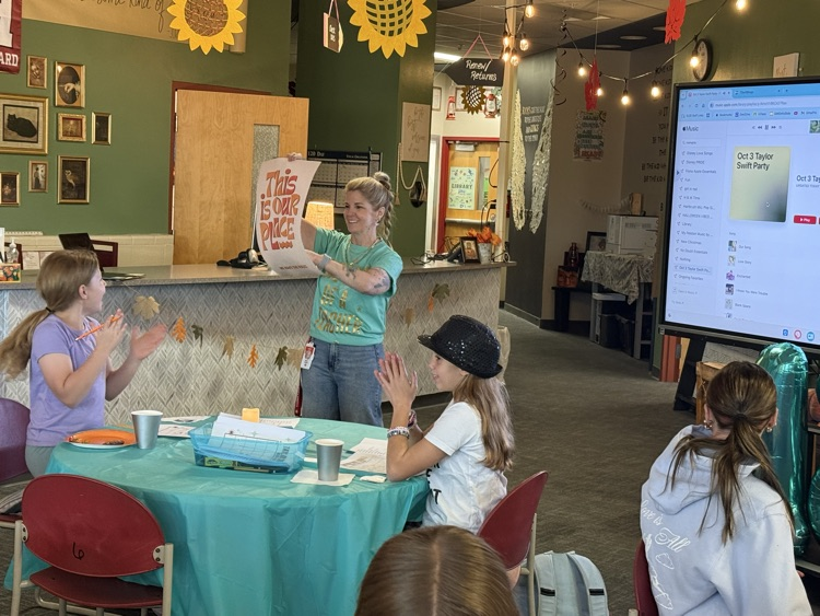 🎶 Swifties, snacks, and Singo—oh my! Thanks to Mrs. Slagle and Ms. Carrie, the GMS library was turned into the ultimate Taylor Swift listening lounge.