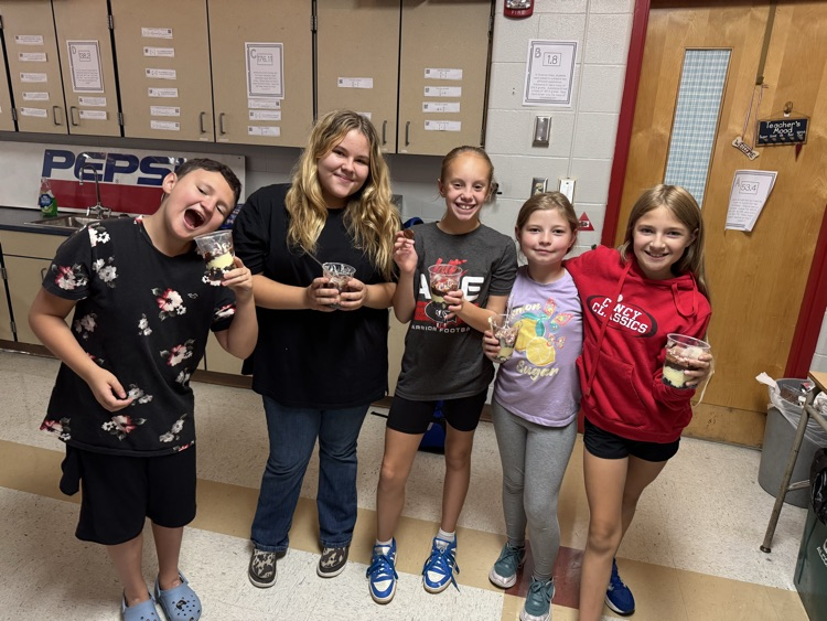 Students in Mr. Bohl’s sixth grade science class have been working on their soil unit. As part of the unit they created edible soil layers to represent the actual soil. The best part was eating the soil and worms when they were finished!