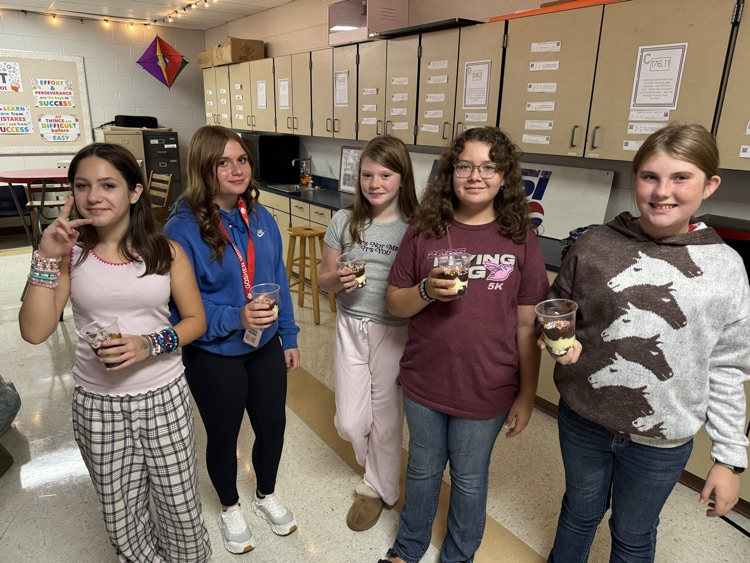 Students in Mr. Bohl’s sixth grade science class have been working on their soil unit. As part of the unit they created edible soil layers to represent the actual soil. The best part was eating the soil and worms when they were finished!