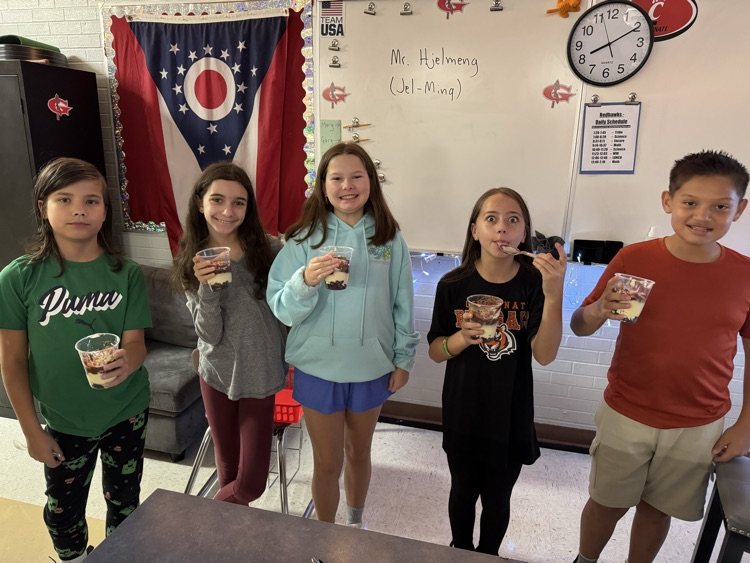 Students in Mr. Bohl’s sixth grade science class have been working on their soil unit. As part of the unit they created edible soil layers to represent the actual soil. The best part was eating the soil and worms when they were finished!