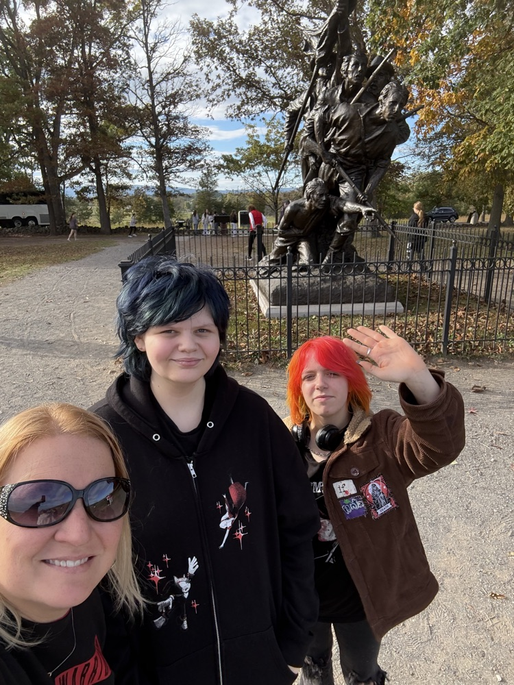 GMS 8th Grade, Day 1: From the back seat of a bus to the battlefields of Gettysburg! After that long drive, they're already considering a strategic retreat... to the nearest snack machine. 🚌🇺🇸 #GMSinDC #GettysburgBound #HistoryRocks