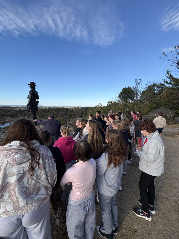 GMS 8th Grade, Day 1: From the back seat of a bus to the battlefields of Gettysburg! After that long drive, they're already considering a strategic retreat... to the nearest snack machine. 🚌🇺🇸 #GMSinDC #GettysburgBound #HistoryRocks