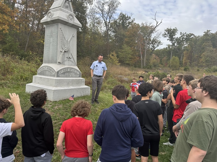 GMS 8th Grade, Day 1: From the back seat of a bus to the battlefields of Gettysburg! After that long drive, they're already considering a strategic retreat... to the nearest snack machine. 🚌🇺🇸 #GMSinDC #GettysburgBound #HistoryRocks
