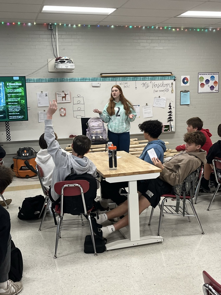 GMS eighth grade students are taking a Capstone class. This course is designed to help them start thinking about future careers and explore the high school courses necessary for their future pathway