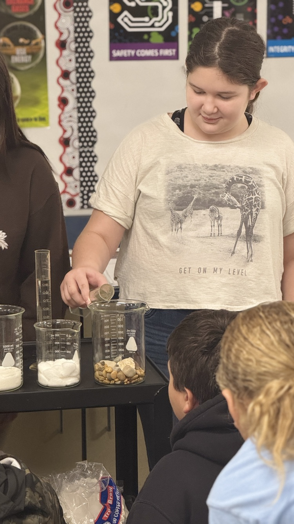 GMS 6th grade students in Ms. Velagic and Mrs. Vogt’s classes participated in a these porosity and permeability lab in science class!