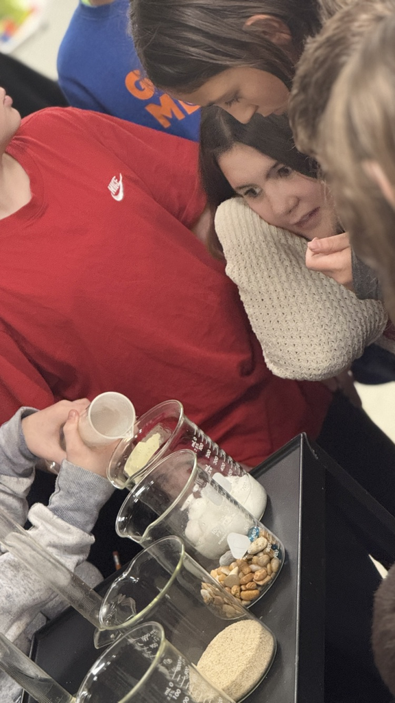 GMS 6th grade students in Ms. Velagic and Mrs. Vogt’s classes participated in a these porosity and permeability lab in science class!