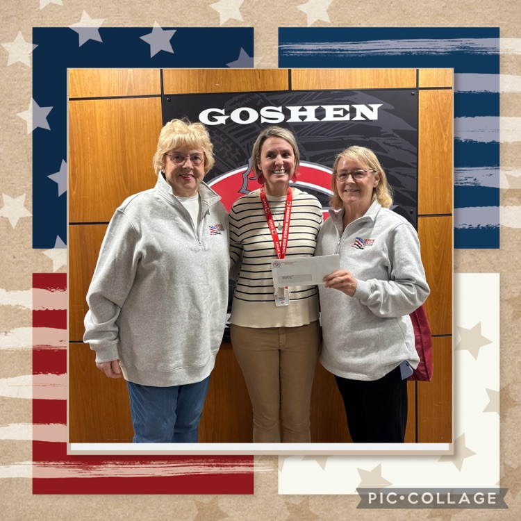 Mrs. Clark presents the honor flight money to the organization !