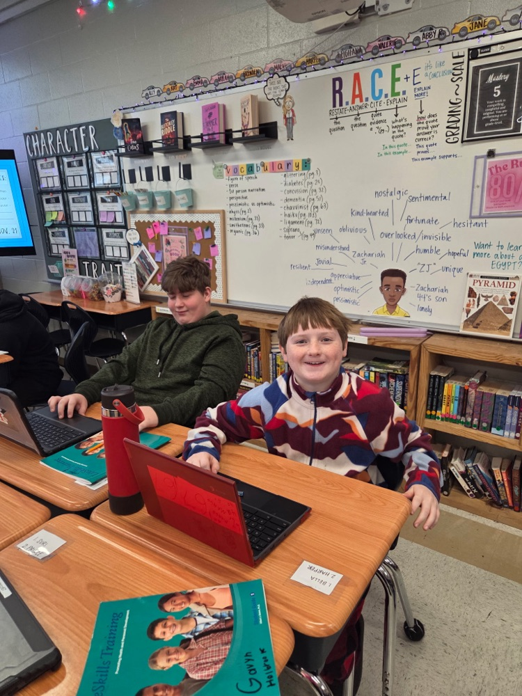 students and Mrs. Woods health class work together and show a dazzling smile!