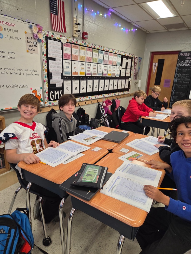 students and Mrs. Woods health class work together and show a dazzling smile!