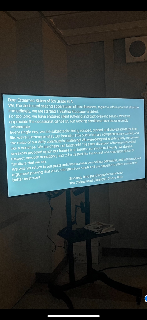 The chairs went on strike!