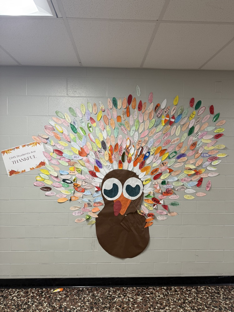 GMS students have been busy! If you noticed the festive decor around school- it was due to the student council's thankful activities that each tribe participated in! 