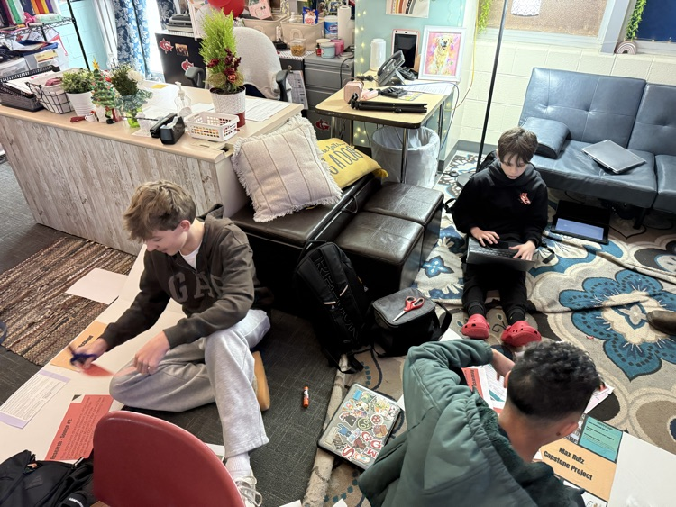 GMS 8th grade students have been working hard all quarter long preparing for their career capstone projects! Tomorrow is the big showcase where they will show it all off to classmates and parents!