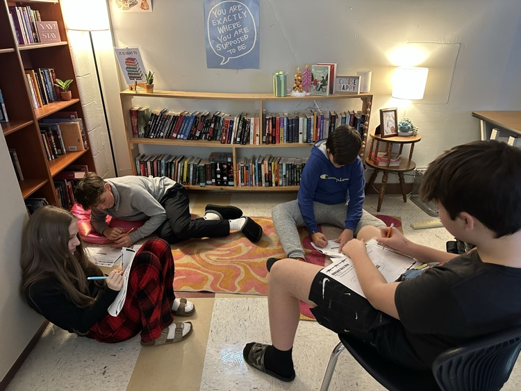 GMS students in Ms. Middick's class completed stations on the Holocaust to gain background knowledge before they read their next novel. 