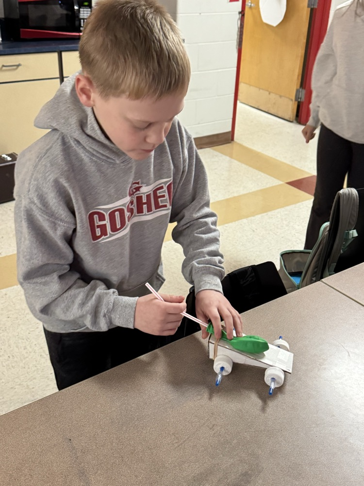 Students in Mr. Bohl’s science class have been studying kinetic and potential energy. As a culminating activity they built a balloon powered car to put potential and kinetic energy into action. 