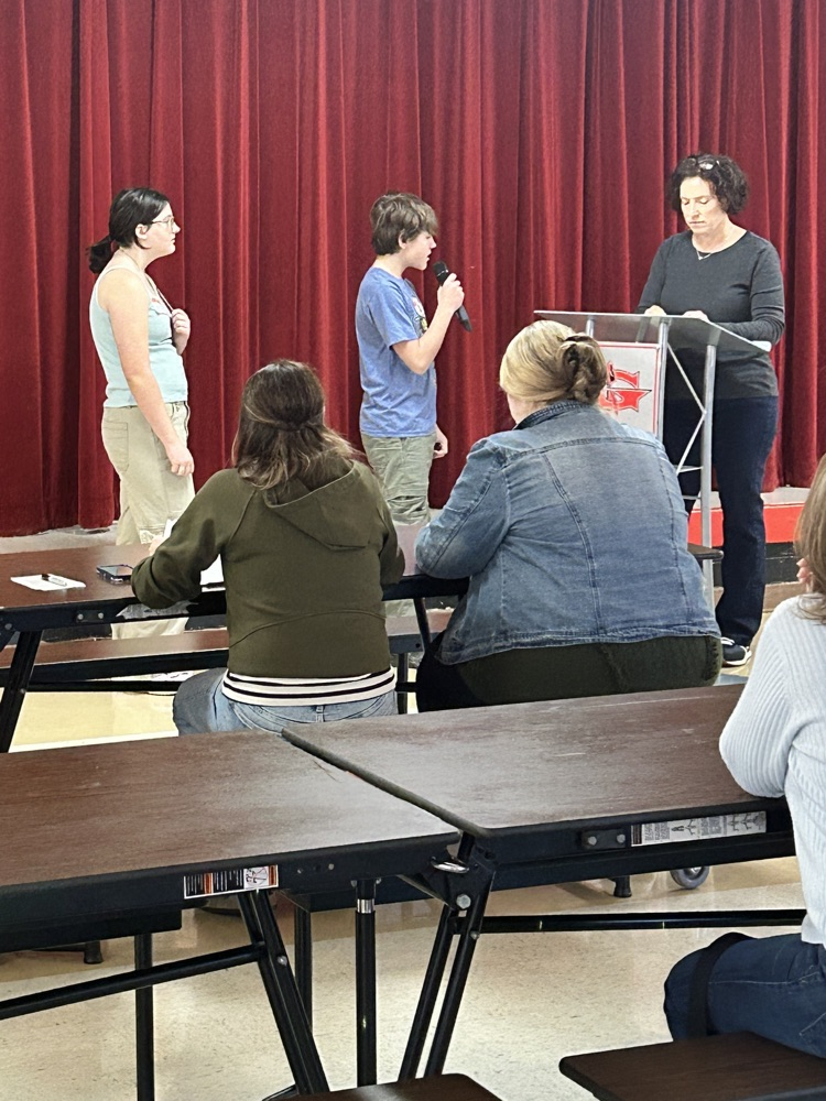 Congratulations to the GMS students who competed in the spelling bee today! 1st Place: Ellie King  Runner Up: Max Shilts  Way to Warrior Up!! 