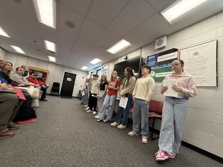 Huge shoutout to the students who represented Goshen today at the Business Advisory Council meeting!