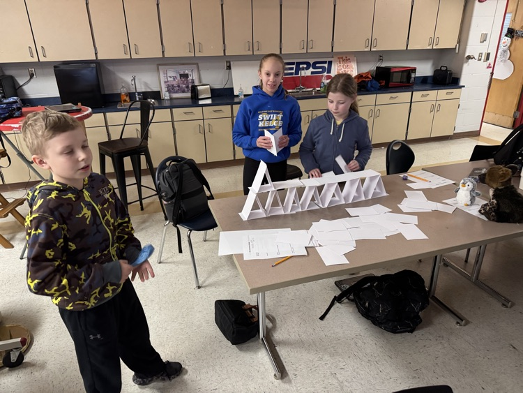 GMS students completing an instant challenge!