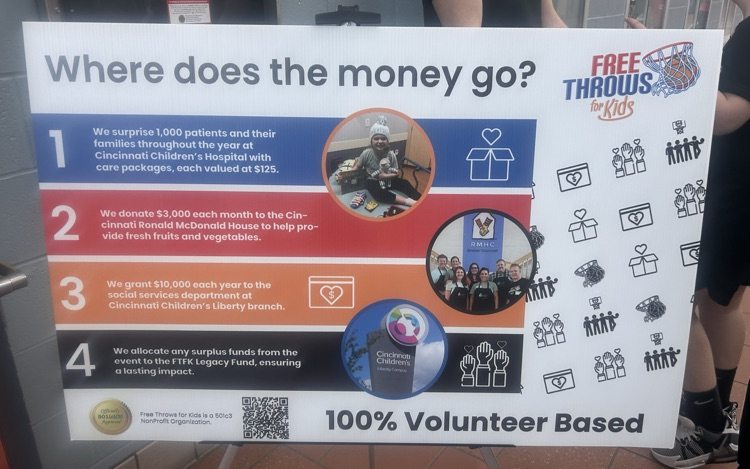 NJHS participates in free throw for kids!