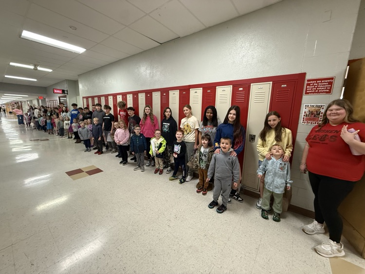 The Goshen Middle School Leo Club had a very eggciting time hosting Mrs. Burns’s full day preschool class for the Bunny Tails and Treats event today